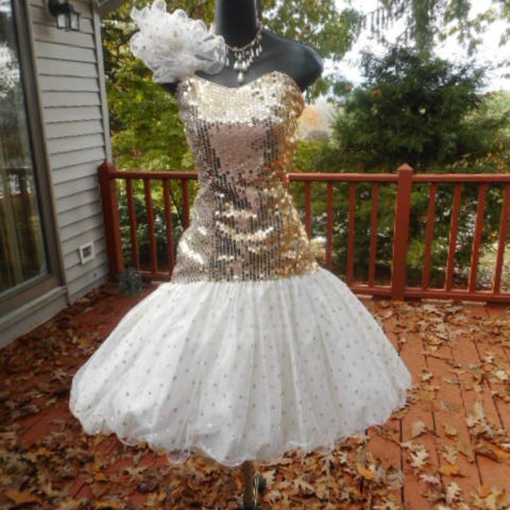 VINTAGE 80s PROM PARTY DRESS MED FLIRTATIONS